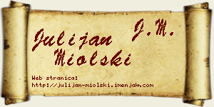 Julijan Miolski vizit kartica